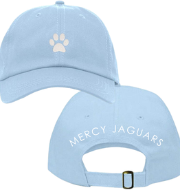 Embroidered Adjustable Paw Print Hat "MERCY JAGUARS" on back