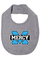 GARB INC. Gray Baby Bib with Light Blue Power M