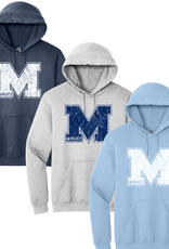 Gildan Distressed "M" with MERCY Paw Print Hoodie