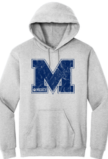 Gildan Distressed "M" with MERCY Paw Print Hoodie