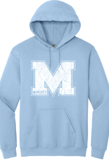 Gildan Distressed "M" with MERCY Paw Print Hoodie