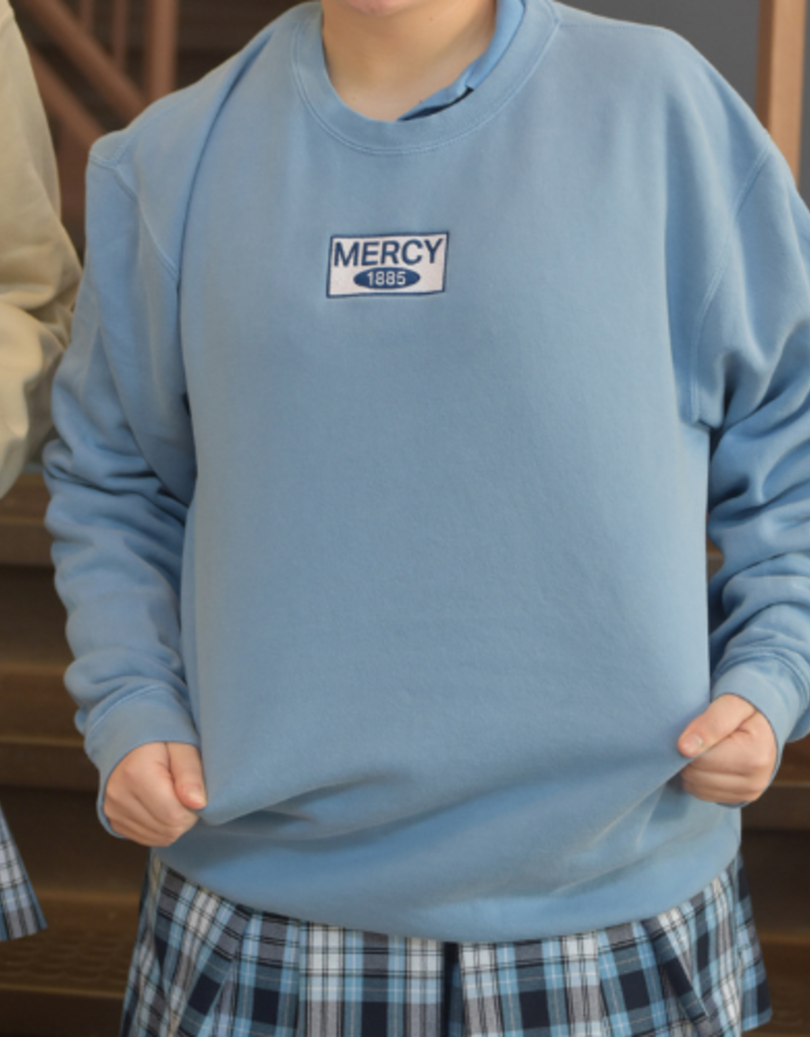 Independent Mercy Patch Lt. Blue Sweatshirt