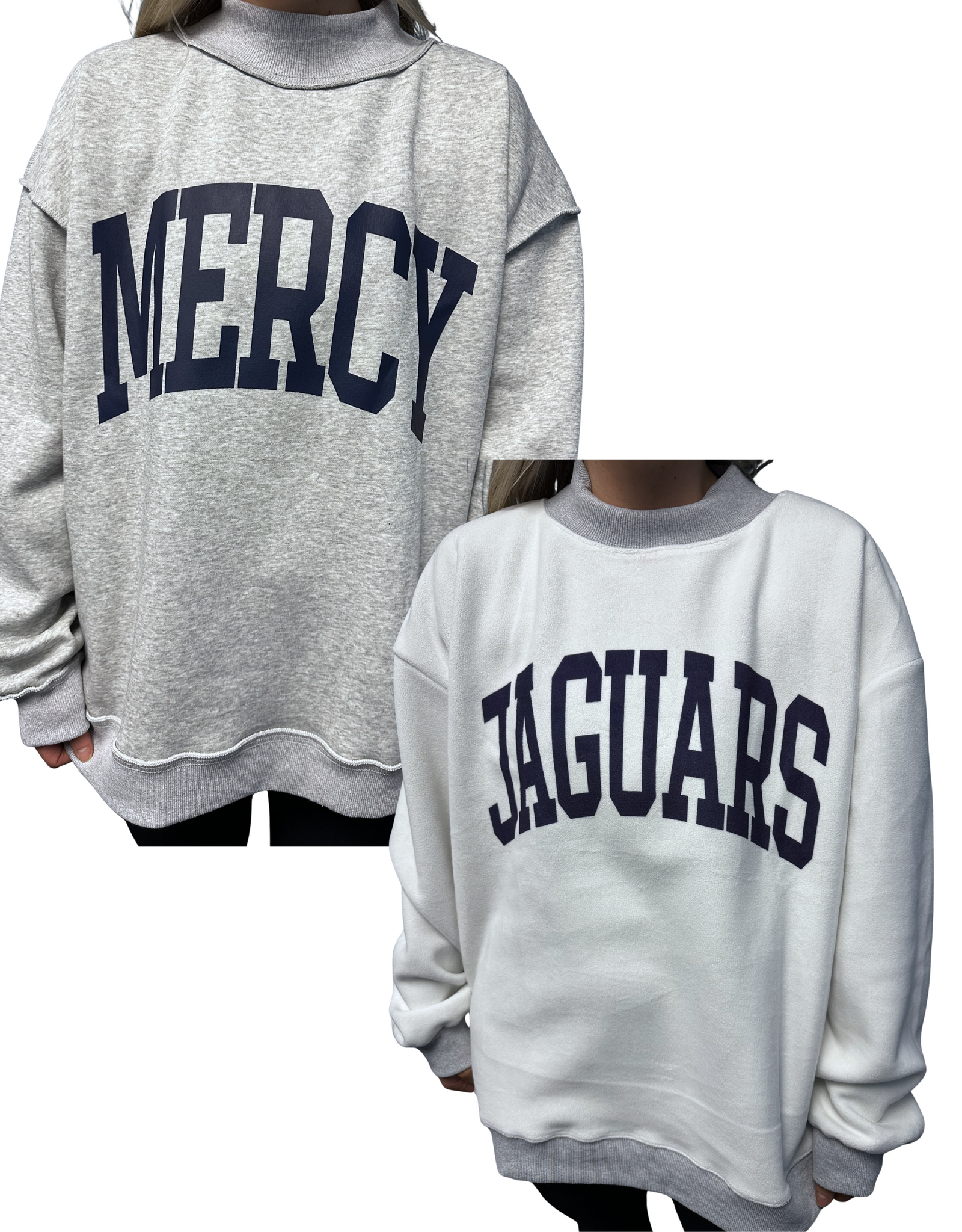 Mock Neck Reversible MERCY/JAGUARS Sweatshirt