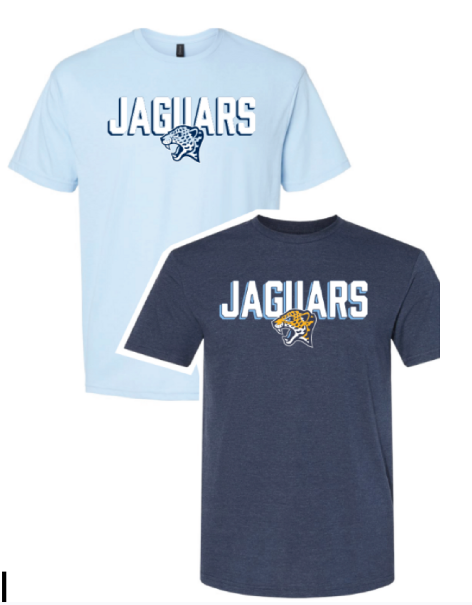 Gilden Softstyle Jaguars Head Lt Blue Tshirt XL
