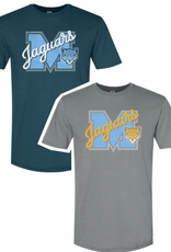Gilden Softstyle Jags Head Power M Distressed Tshirt