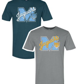 Gilden Softstyle Jags Head Power M Distressed Tshirt