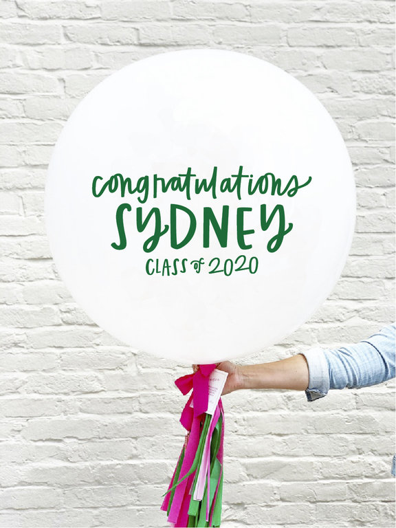 Custom 36" Balloon Kit - Congratulations Graduate