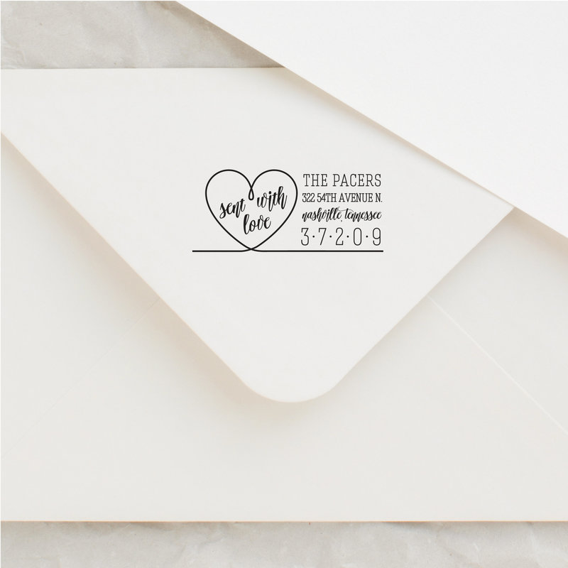 INKED Address Stamp - Flat Line