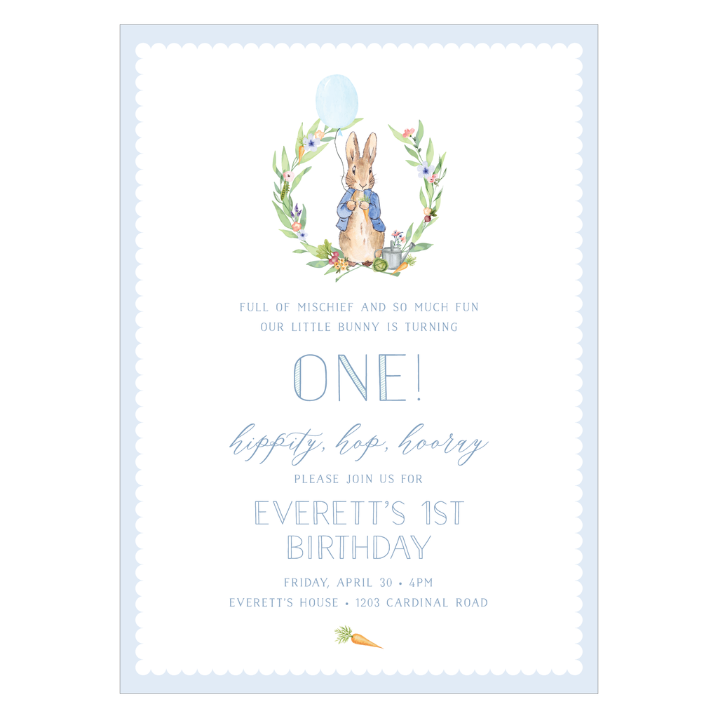 Vintage Bunny Invitation