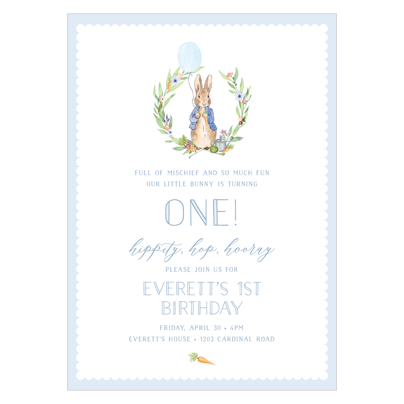 Vintage Bunny Invitation