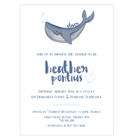 Watercolor Whale Invitation