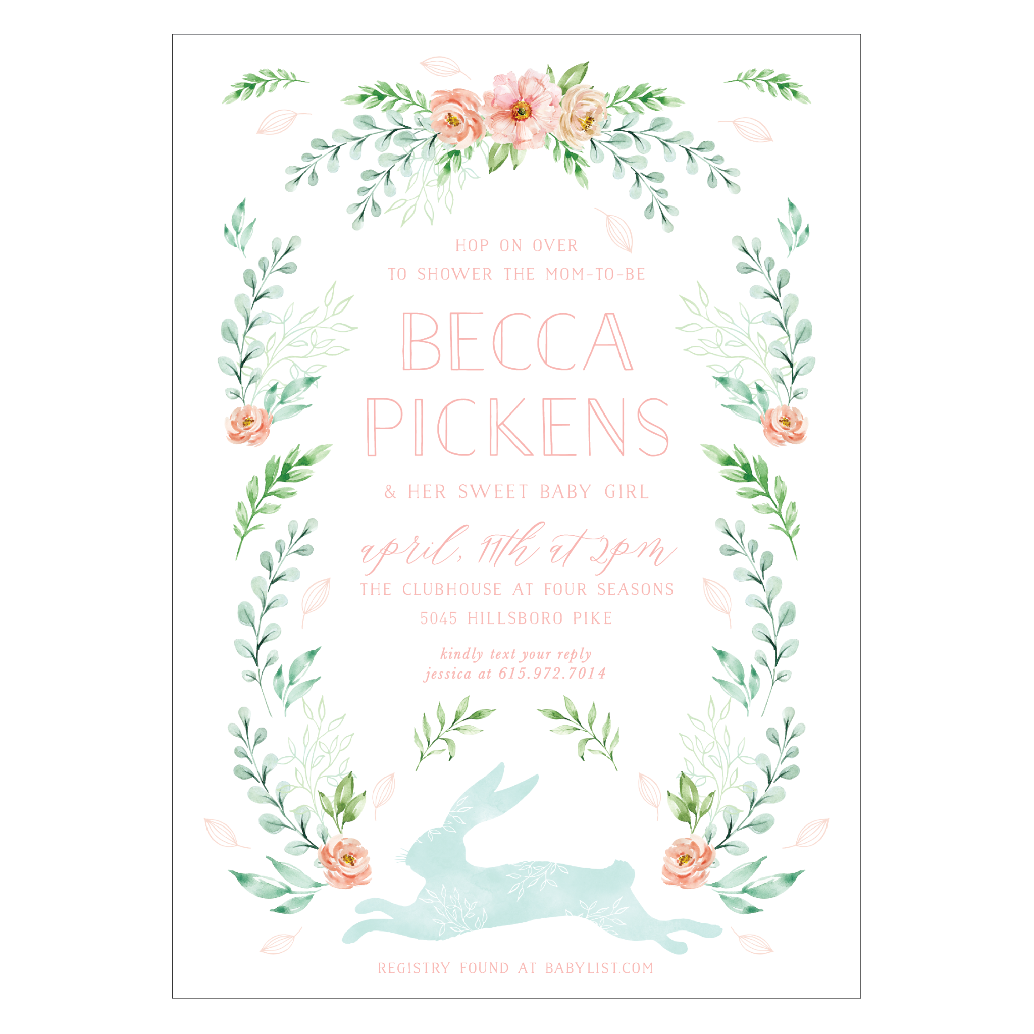 Somebunny's Having a Baby Invitation - Rock Paper Scissors, image size:2048x2048