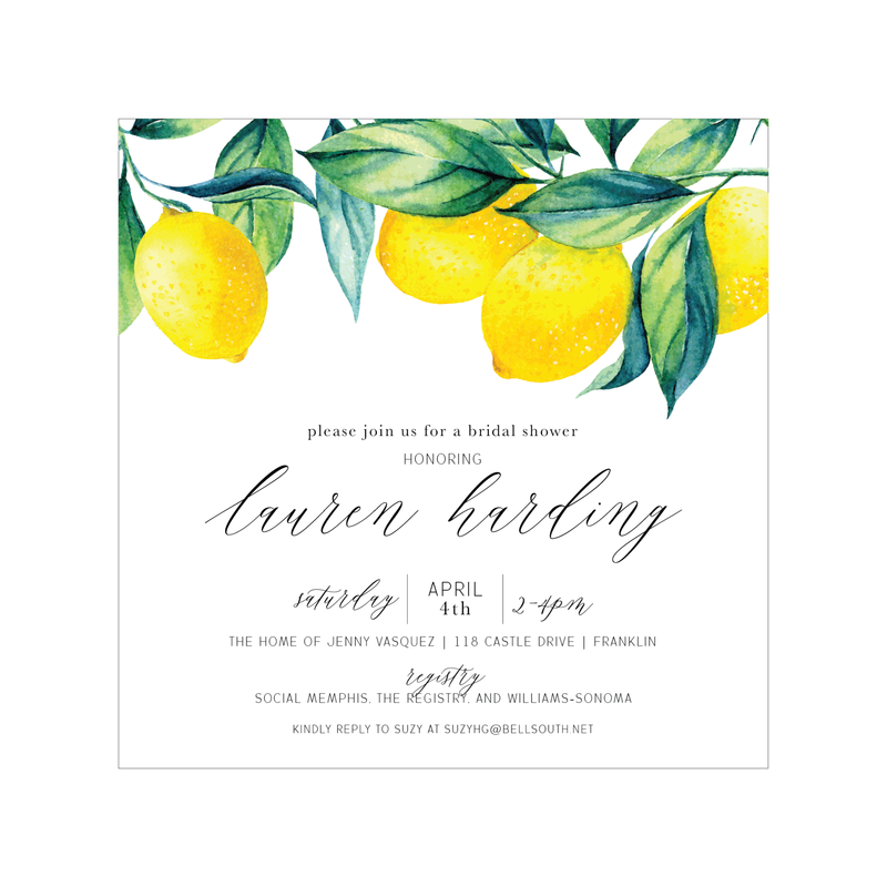 Limoncello Invitation