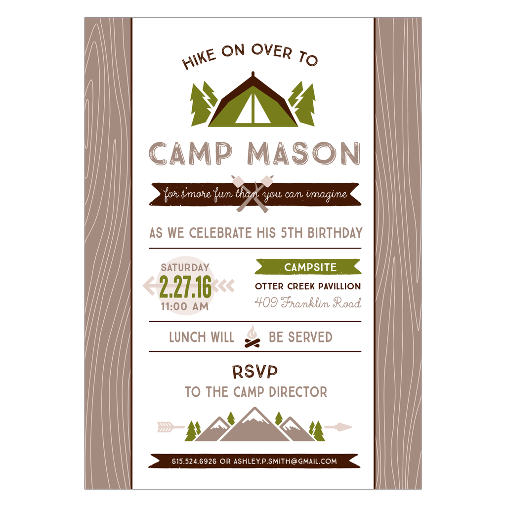 Campin' Out Invitation