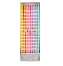 Striped Pastel Party Candles