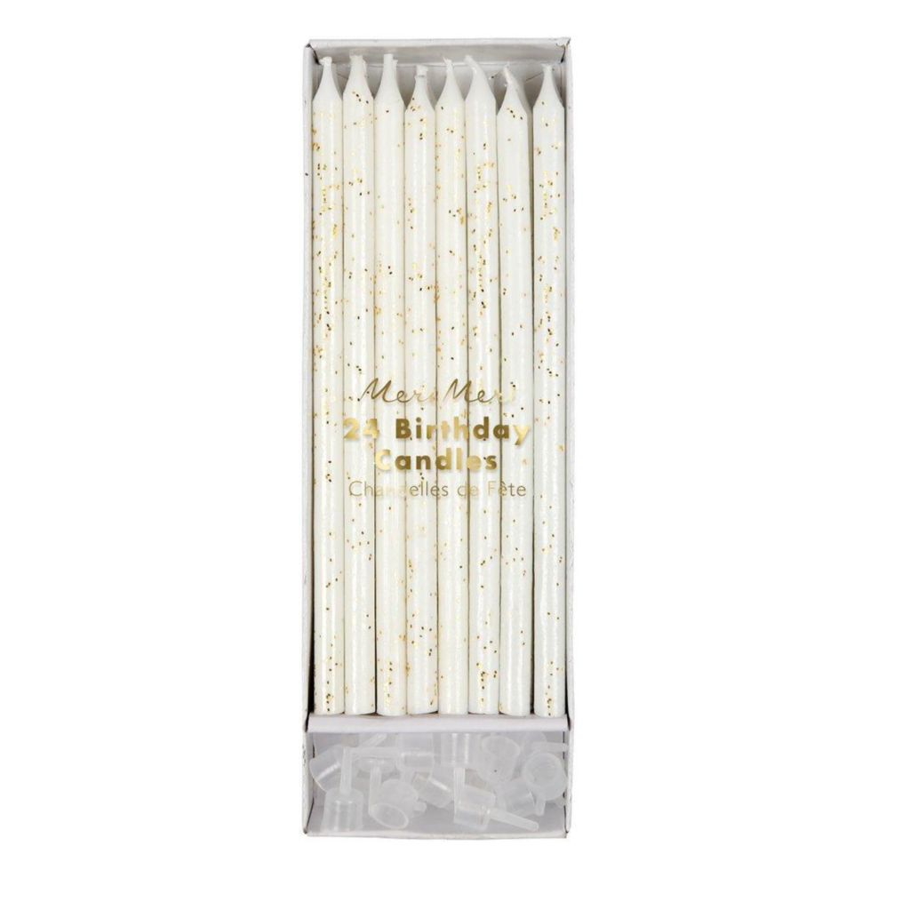 Gold Glitter Birthday Candles