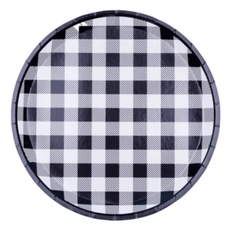 Black Gingham Dinner Plates