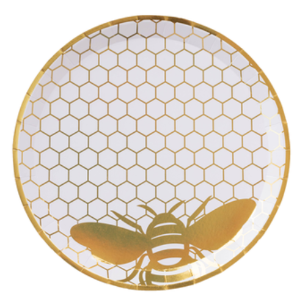 Gold Bee Dinner Plates
