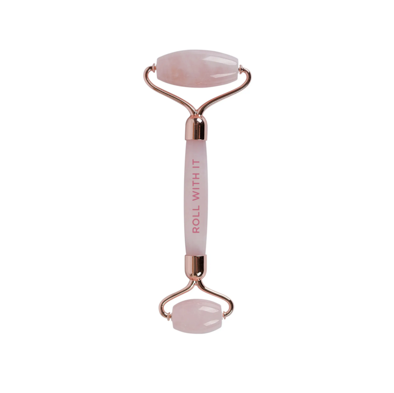 Face Stone Roller - pink & rose gold