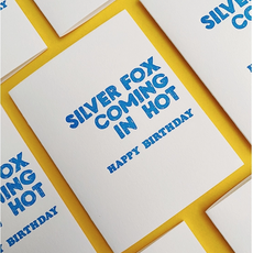 Silver Fox Birthday Card