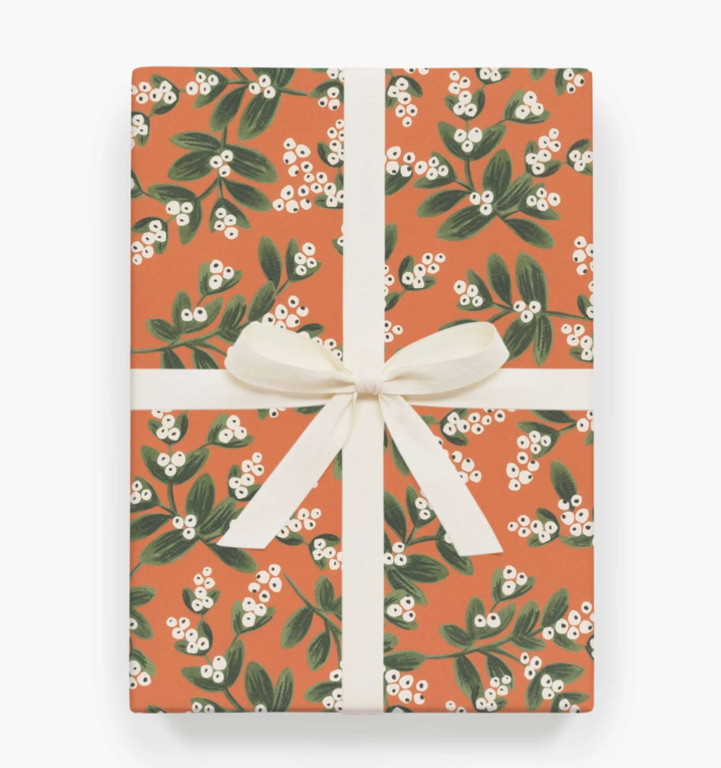 Roll of 3 Mistletoe Wrapping Sheets