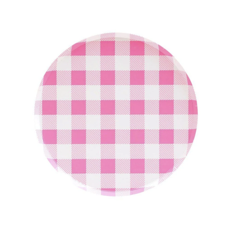 Plates - 7inch | Neon Rose Gingham