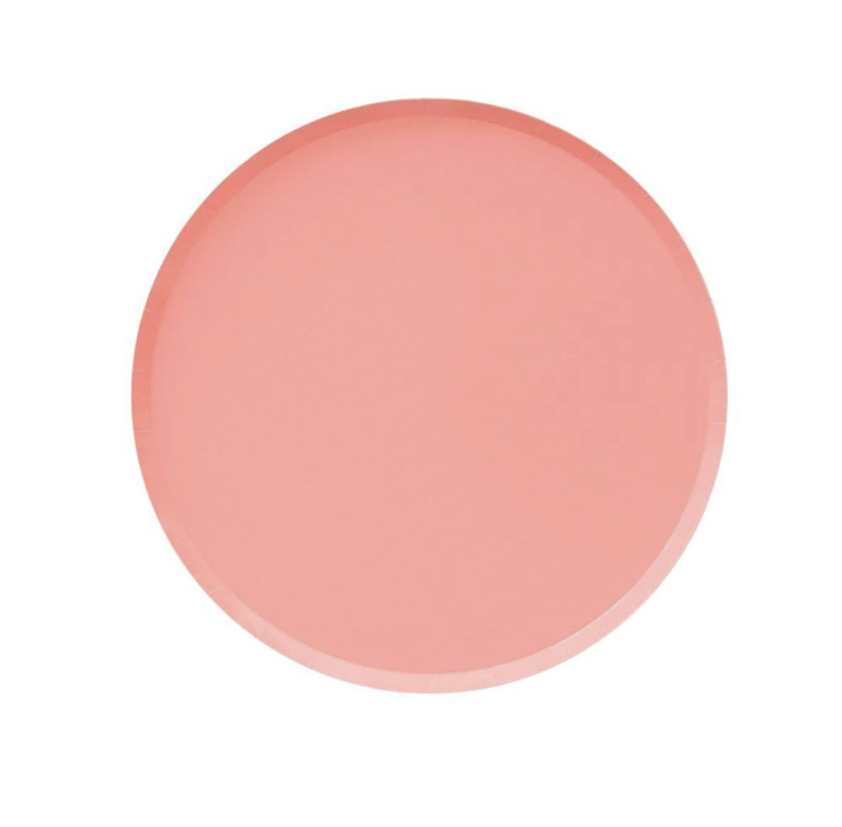 Plates 7 inch Neon Coral