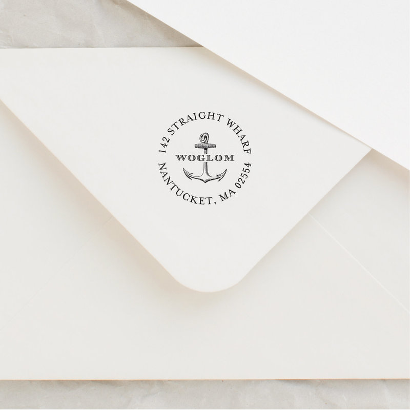 INKED Address Stamp - Anchors Away