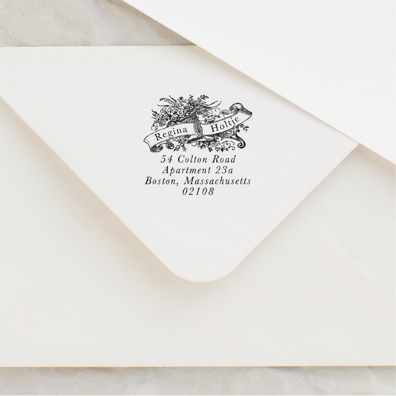 INKED Address Stamp - Bouquet