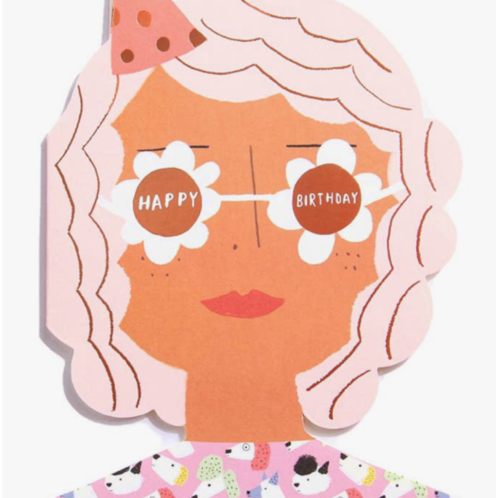 Party Girl Shaped Birthday Card