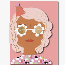 Party Girl Shaped Birthday Card