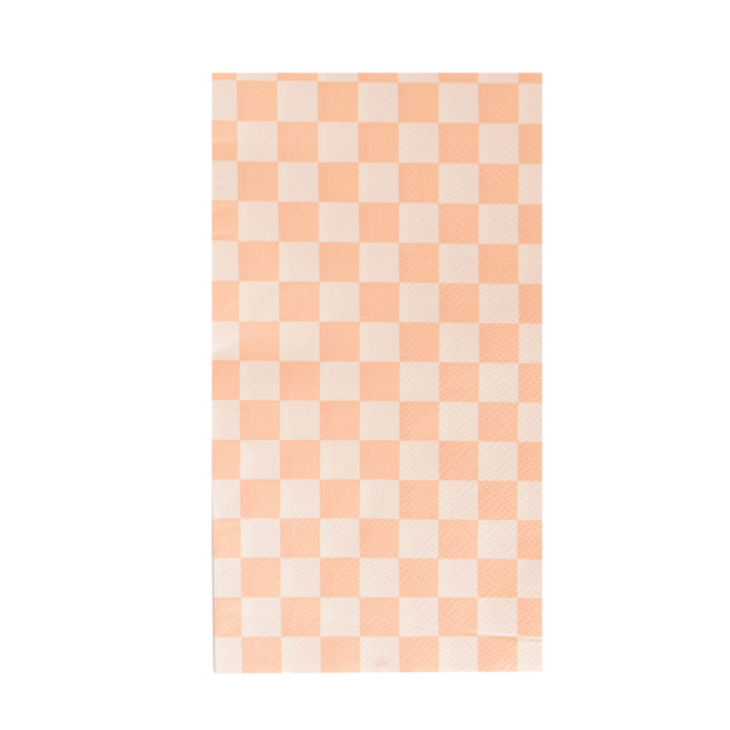 Check It! Guest Peach/Cream Napkins