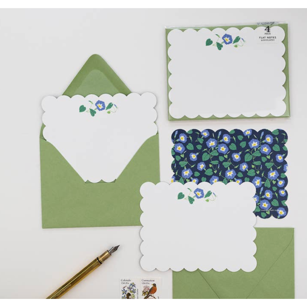 Morning Glory Notecards, Set of 4