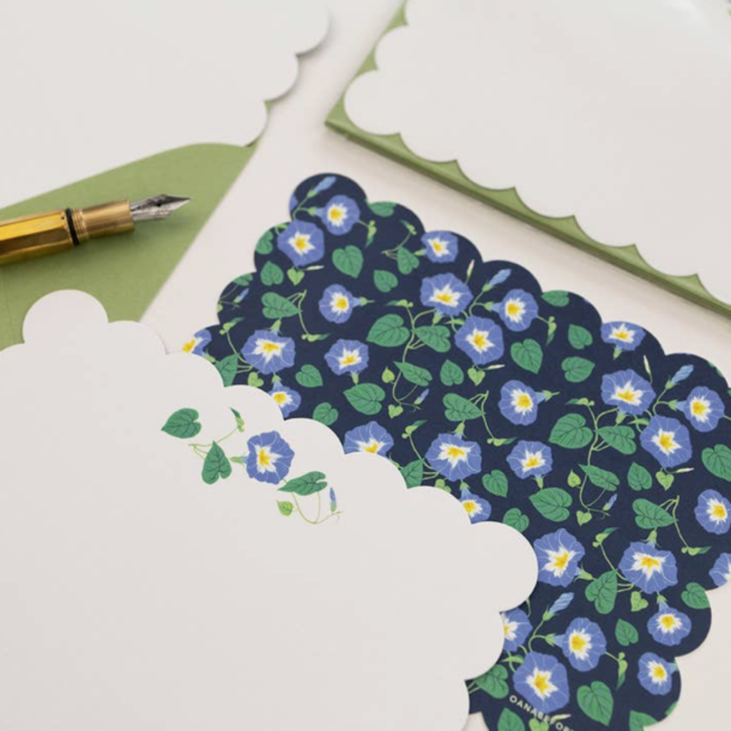 Morning Glory Notecards, Set of 4