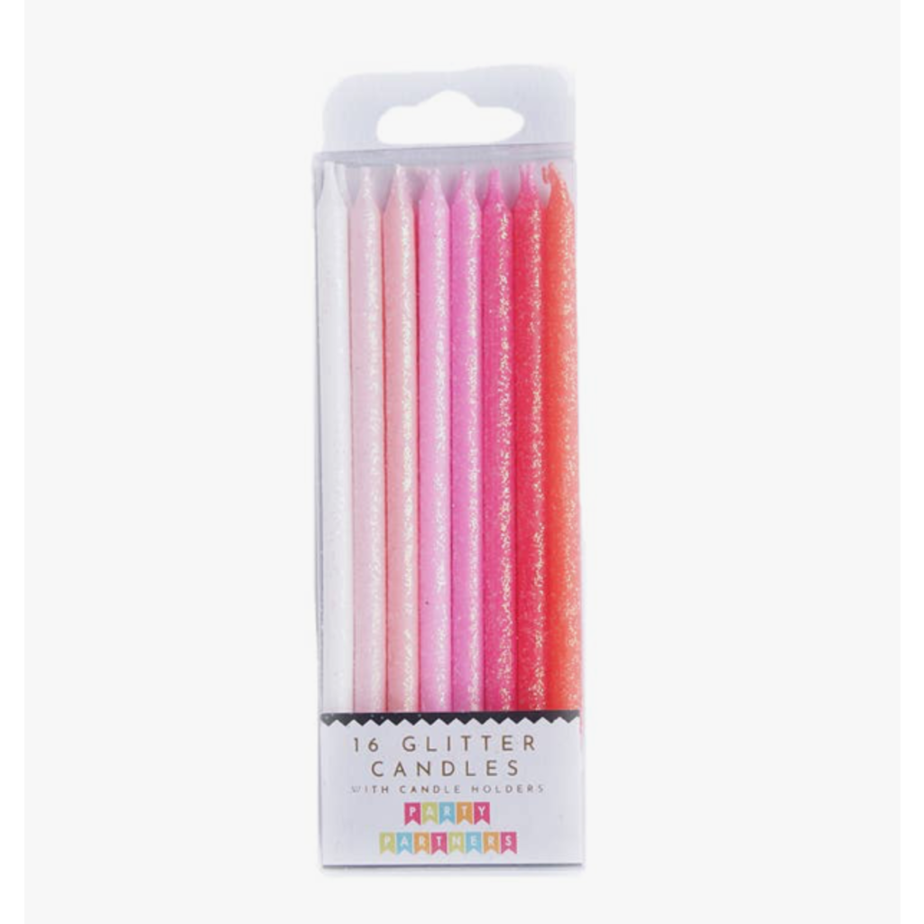 Tall Pink Gradient 16 Candle Set