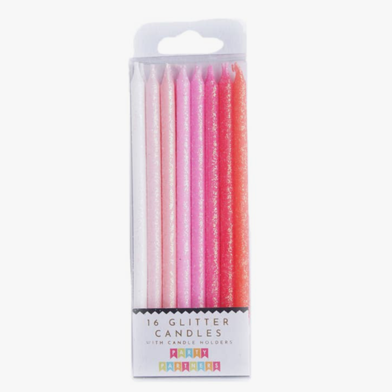 Tall Pink Gradient 16 Candle Set