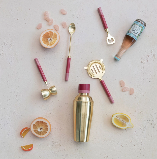 Stainless Steel Bar Tools Set of 5 Rock Paper Scissors