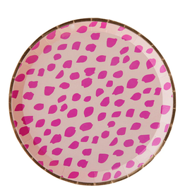 Hot Pink Spotted Plates