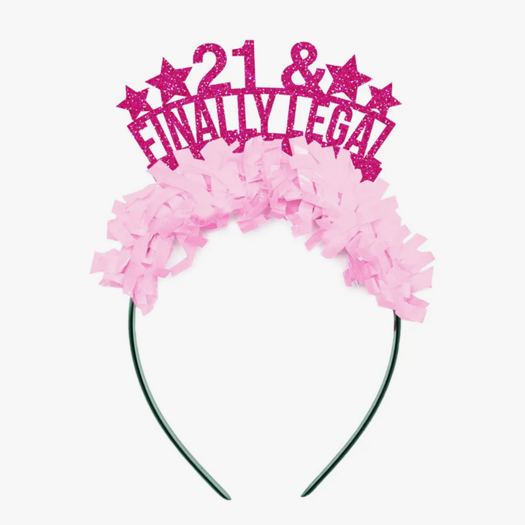 21 and Finally Legal 21st Birthday Party Headband Crown