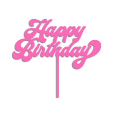 Birthday Girl Topper - Hot Pink