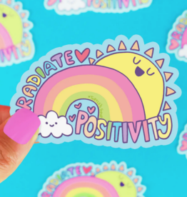 Radiate Positivity Rainbow Vinyl Sticker
