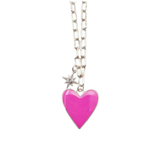Hot Pink Heart/Star Necklace