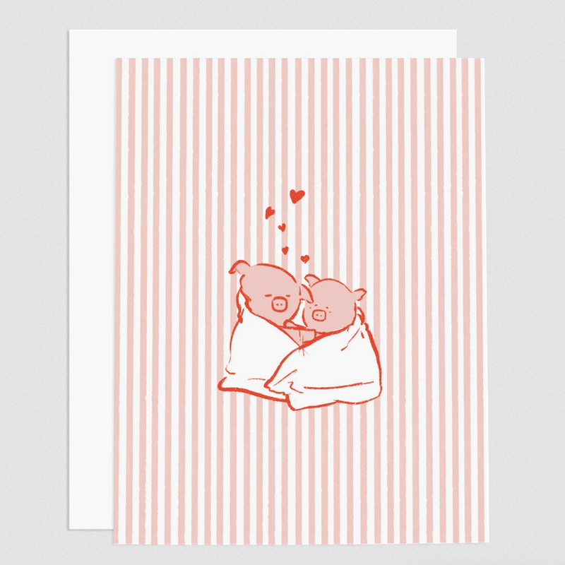Piggies in a Blanket Greeting Card