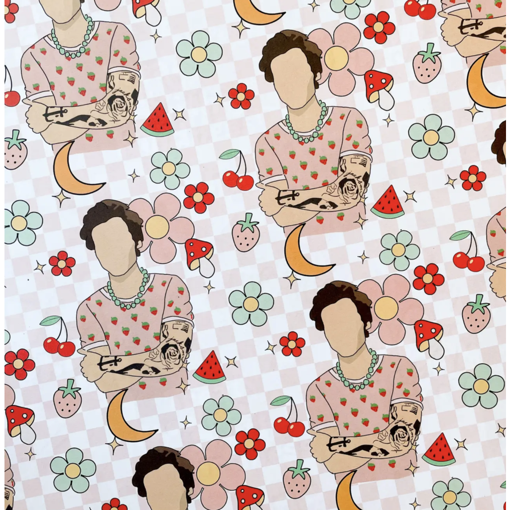 Strawberry Harry Styles Wrapping Paper