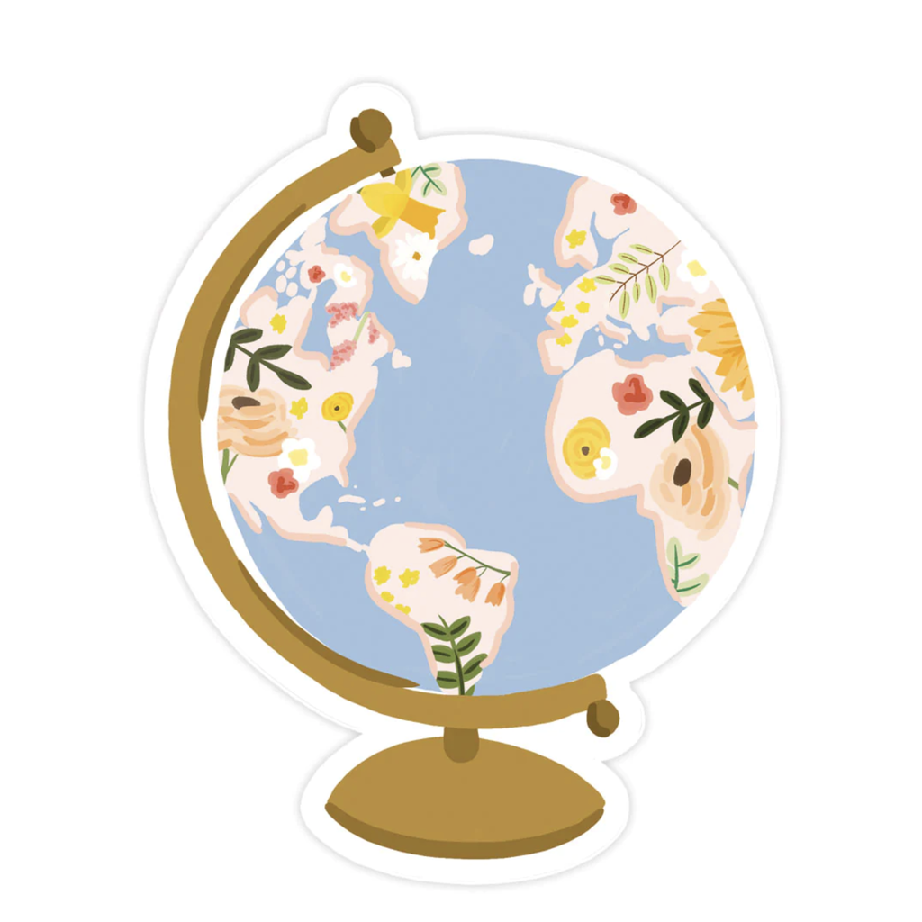Floral Globe Sticker