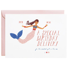 Mermaid Special Delivery Birthday Card