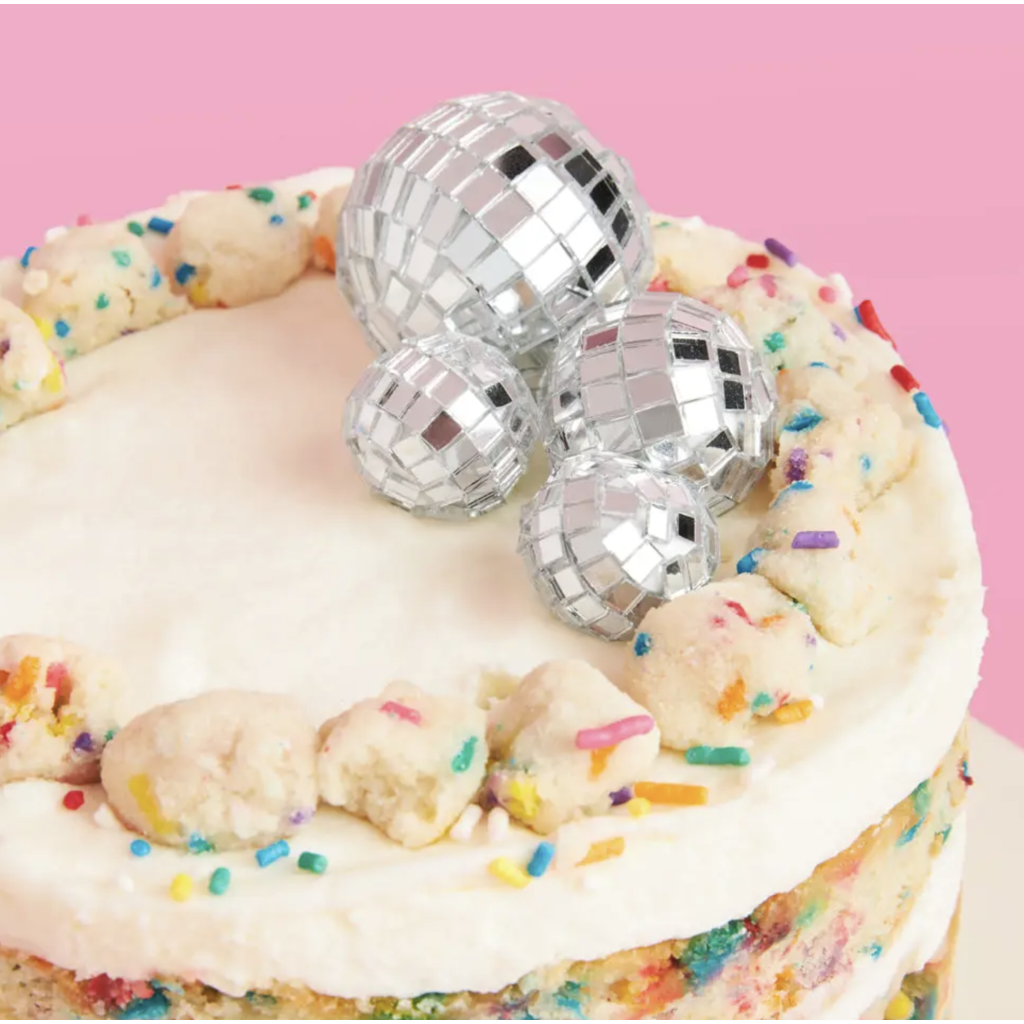 Disco Ball Cake Toppers Rock Paper Scissors