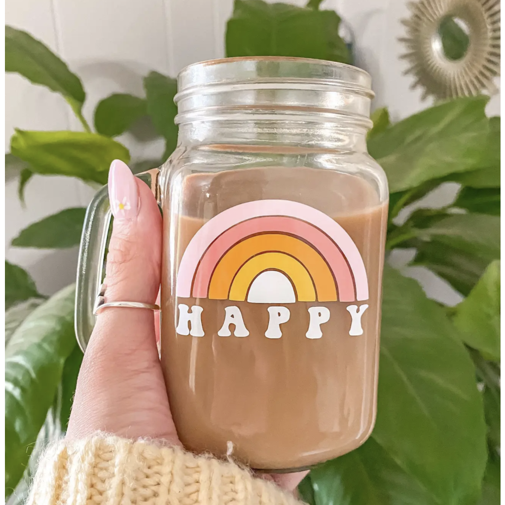 Happy Boho Rainbow Jar Mug