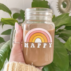 Happy Boho Rainbow Jar Mug