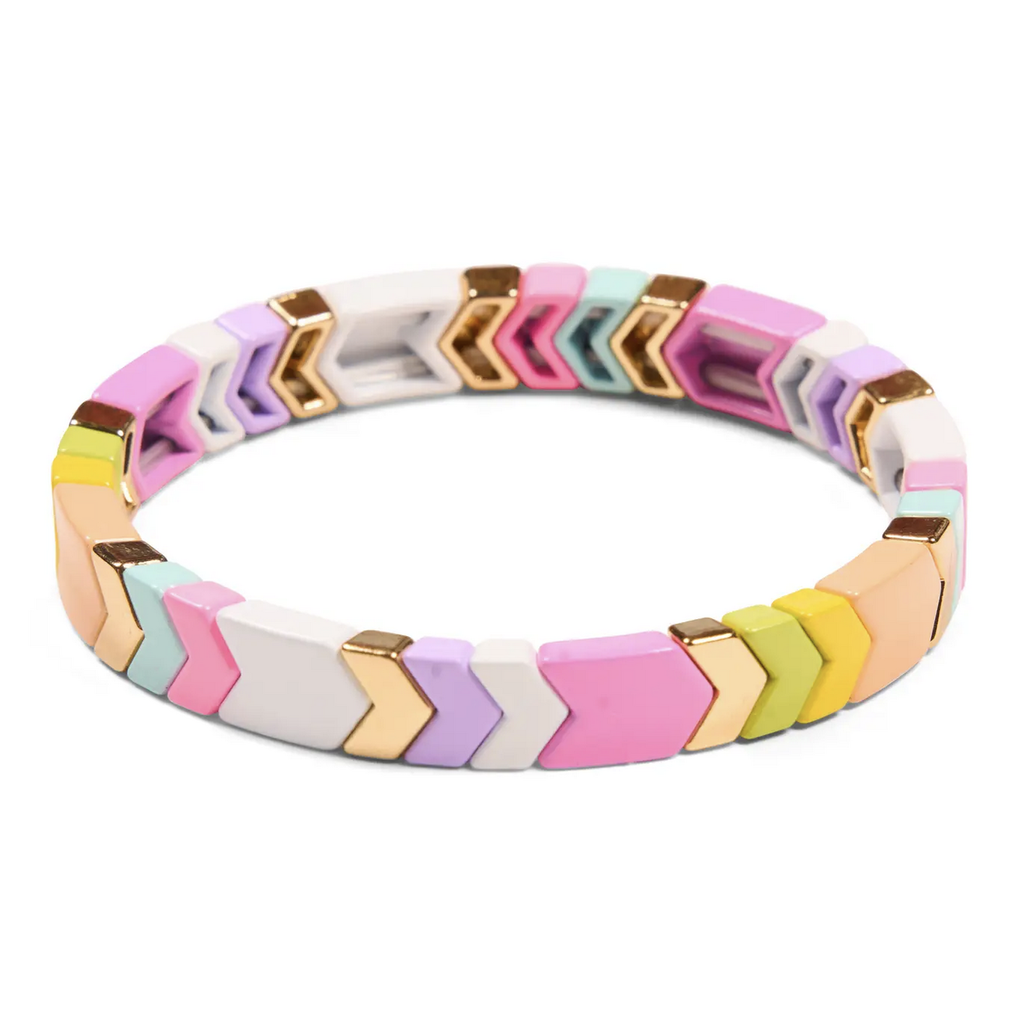 Bright Pastel Arrow Tile Bracelet